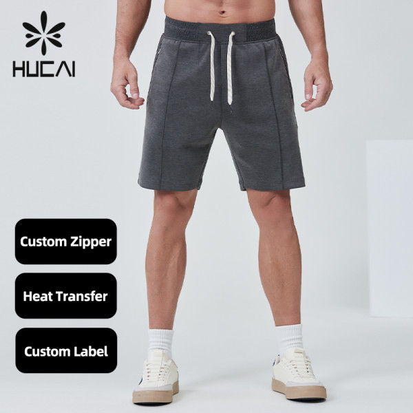 Custom Zipper Pocket Soft Modal Spandex Mens Workout Shorts |Hucai Activewear Manufacturer