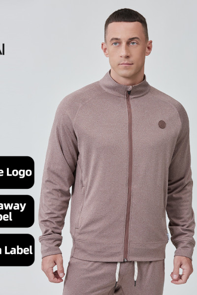 Custom High Quality Men Running Jacket Zip up Regular Fit |Hucai Activewear Manufacturer