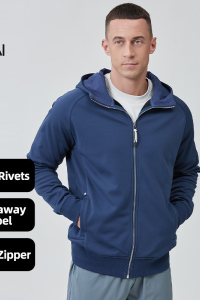 Custom Men Sports Jacket Metal Zipper Soft Lightweight Regular Fit |Hucai Activewear Manufacturer