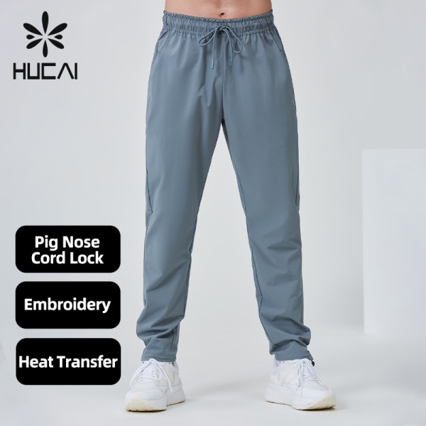 Custom Mens Athletic Pants Quick-dry Recycled Polyester|Hucai Activewear Manufacturer
