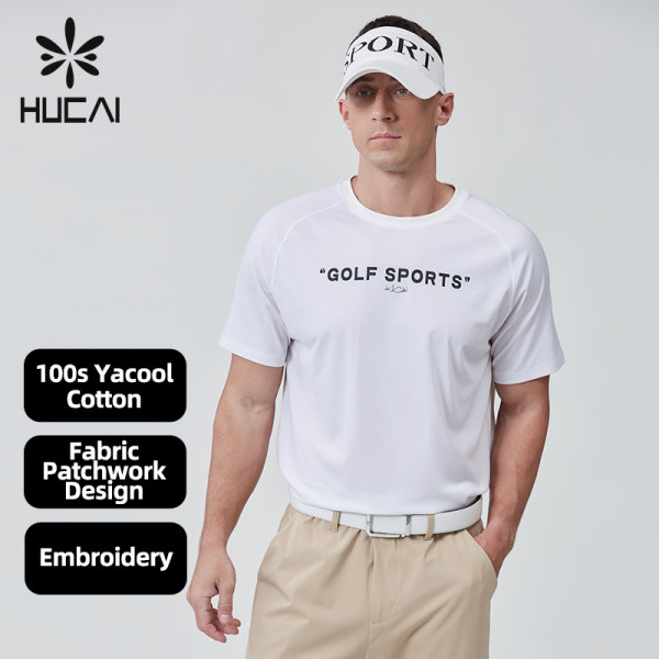 Custom Golf T Shirts Lightweight 100s Yacool Cotton Nylon |Hucai Activewear Manufacturer