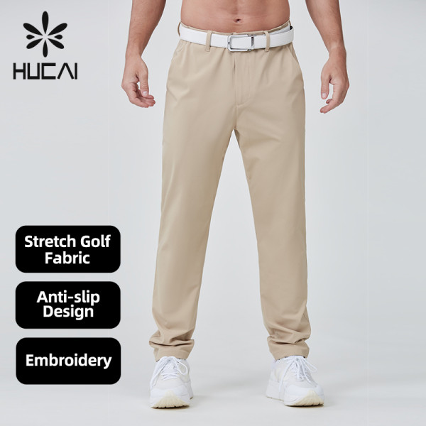 Custom Mens Golf Joggers Pants Anti-slip Band Lightweight Dry Fit |Hucai Activewear Manufacturer