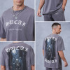 Custom Gym T Shirts  Oversized Heavyweight Acid Washed DGT Printing|Hucai Activewear Manufacturer