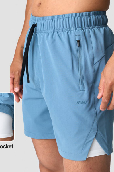Custom High Performance Men's 2-in-1 Training Shorts |HUCAI Activewear Manufacturers