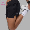 Custom Men's Training Shorts with Split Hem and Zipper Pockets