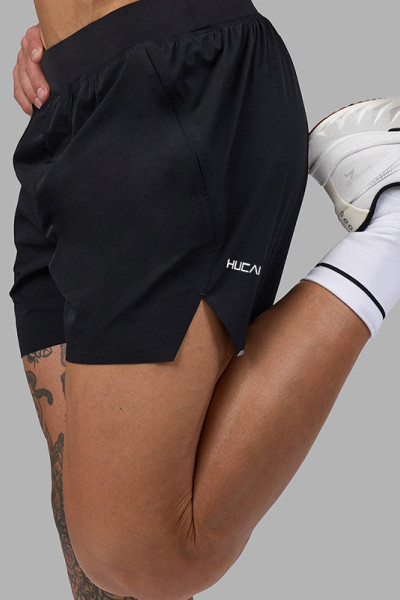 Custom Men's Training Shorts with Split Hem and Zipper Pockets