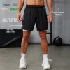 Custom Men's Dual-Layer Fitness Training Shorts | Seamless Bonded Hem Sportswear Manufacturer