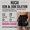 Custom Men's Dual-Layer Fitness Training Shorts | Seamless Bonded Hem Sportswear Manufacturer