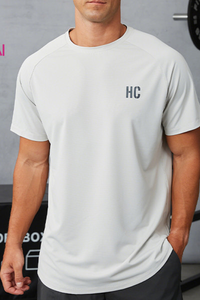Custom Men's Breathable Textured Training Gym T-Shirt | Lightweight Activewear Manufacturer