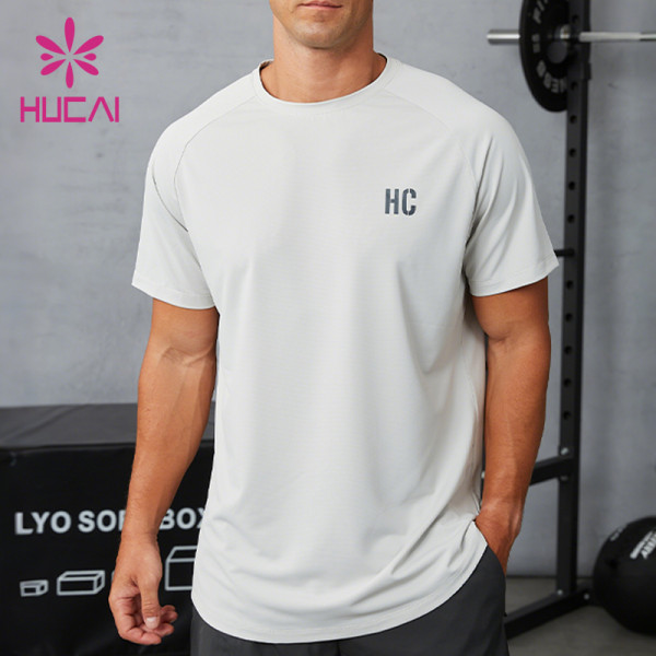 Custom Men's Breathable Textured Training Gym T-Shirt | Lightweight Activewear Manufacturer