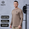 High quality 60 combed pure Australian cotton Long Sleeve Gym Shirt |Hucai Activewear Manufacturer