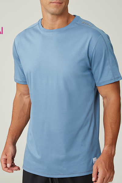 Custom Men's Liquid Ammonia Cotton Wrinkle-Resistant Leisure Active T-Shirt Manufacturer